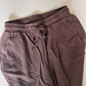 Flowy Brown Linen Pants